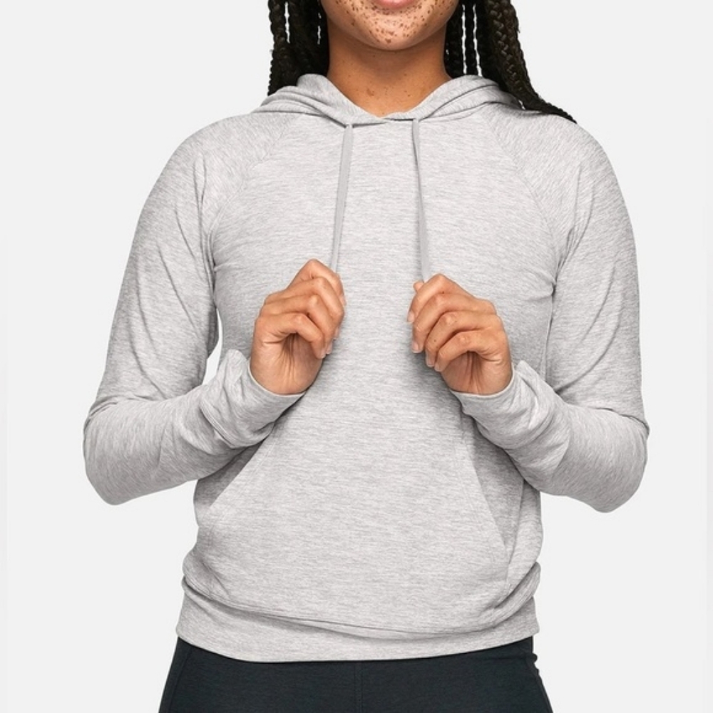 Outdoor Voices CloudKnit All Day Hoodie Sweatshirt Gray Women’s M‎ Soft Pullover